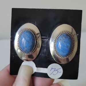 Vintage Navajo Lapis Earrings